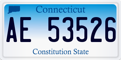 CT license plate AE53526