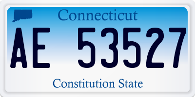 CT license plate AE53527