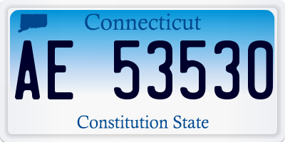 CT license plate AE53530