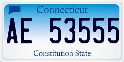 CT license plate AE53555