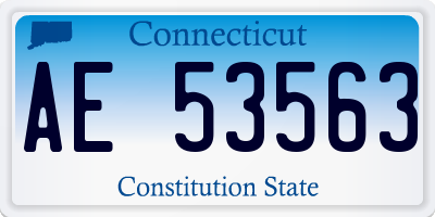 CT license plate AE53563