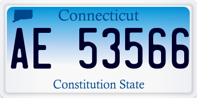 CT license plate AE53566