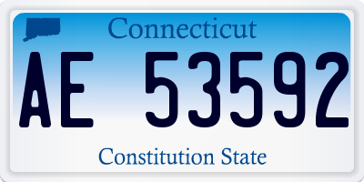 CT license plate AE53592