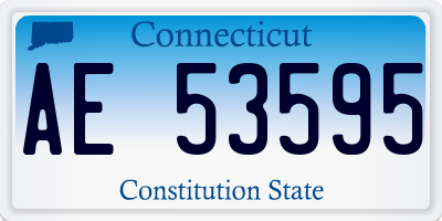 CT license plate AE53595