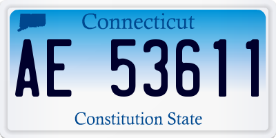 CT license plate AE53611