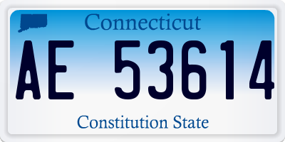 CT license plate AE53614