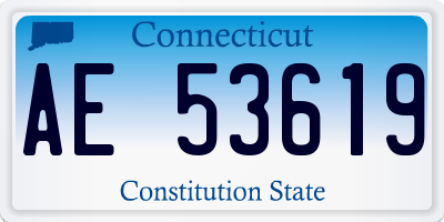 CT license plate AE53619