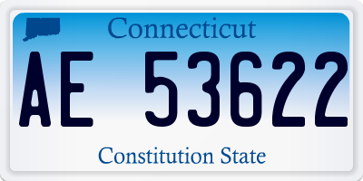 CT license plate AE53622