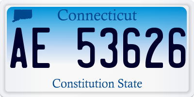 CT license plate AE53626