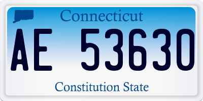 CT license plate AE53630