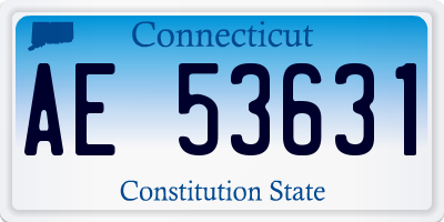 CT license plate AE53631