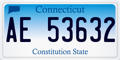 CT license plate AE53632
