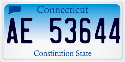 CT license plate AE53644