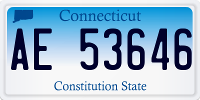 CT license plate AE53646