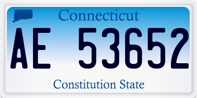 CT license plate AE53652