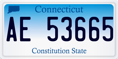 CT license plate AE53665
