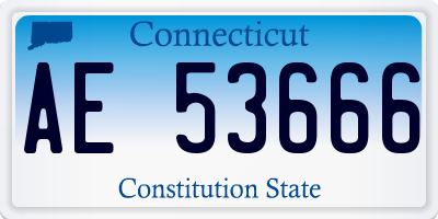 CT license plate AE53666