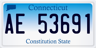 CT license plate AE53691