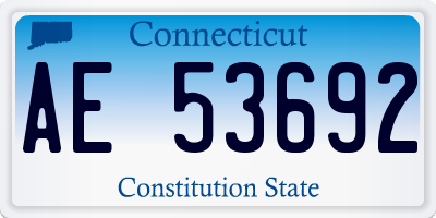 CT license plate AE53692