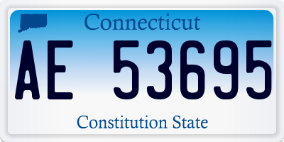CT license plate AE53695
