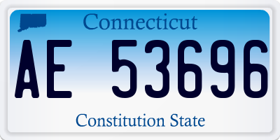 CT license plate AE53696