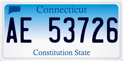 CT license plate AE53726