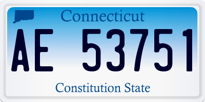 CT license plate AE53751