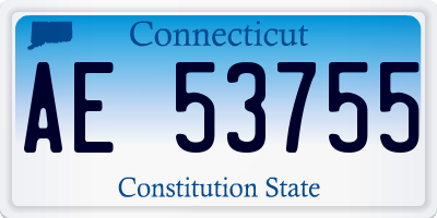 CT license plate AE53755