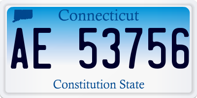 CT license plate AE53756