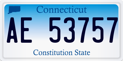 CT license plate AE53757