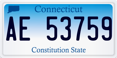 CT license plate AE53759