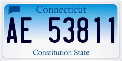 CT license plate AE53811