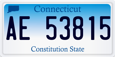 CT license plate AE53815
