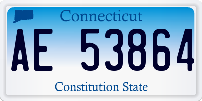 CT license plate AE53864