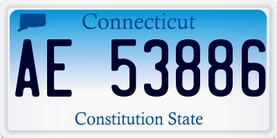 CT license plate AE53886