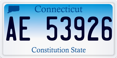 CT license plate AE53926
