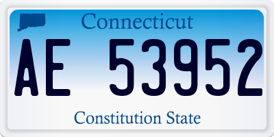 CT license plate AE53952