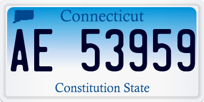 CT license plate AE53959