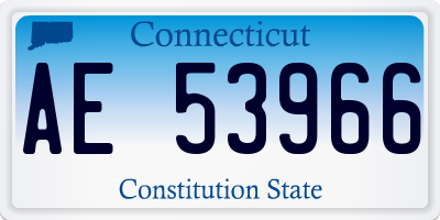 CT license plate AE53966