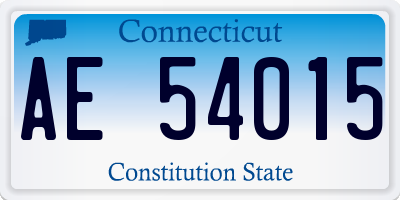 CT license plate AE54015