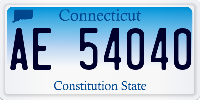 CT license plate AE54040