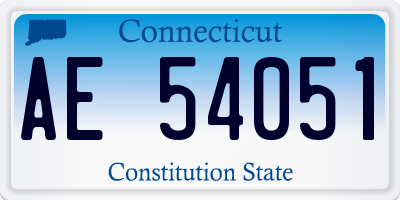 CT license plate AE54051