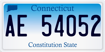 CT license plate AE54052