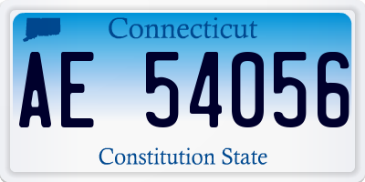 CT license plate AE54056