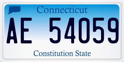 CT license plate AE54059