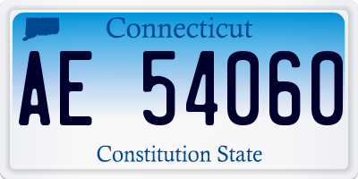 CT license plate AE54060
