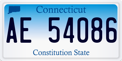 CT license plate AE54086