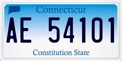 CT license plate AE54101