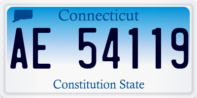 CT license plate AE54119