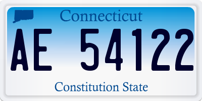 CT license plate AE54122